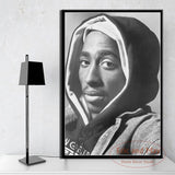 tableau Tupac Shakur sur fond noir