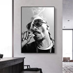 tableau Snoop Dogg en noir et blanc