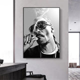 tableau Snoop Dogg en noir et blanc