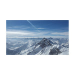 tableau sommet montagne rocher et nuages