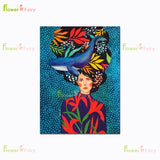 tableau peinture femme pleins de couleurs