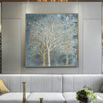 tableau peinture arbre sans feuille