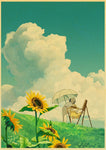 Affiche tournesol japonais