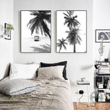 tableau photo noir et blanc tropicale
