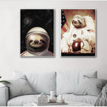 tableau d’un furet astronaute