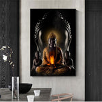 tableau bouddha 1 pièce Bouddha fond noir