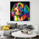 tableau multicolore d’un grizzli