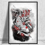 Japanese Zen ink painting art posters and canvas paintings 