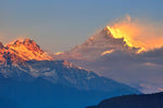 tableau photo montagne et nuages