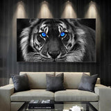 tableau lion calme