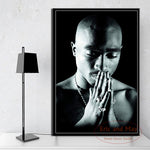 tableau Tupac Shakur sur fond noir