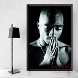 tableau Tupac Shakur sur fond noir