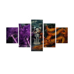 tableau dragon violet et orange