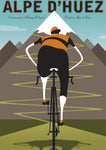 Affiche vintage vélo montagne alpe