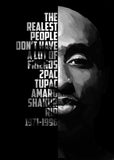 tableau visage de Tupac Shakur