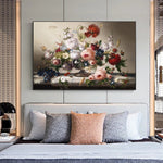 tableau peinture classique fleurs