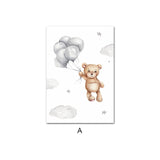 tableau dessin enfant ours sur la lune