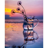 tableau chemin de sable vers la plage