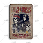 Retro Music Band Poster Metal Plaque Tin Sign Vintage Rock 