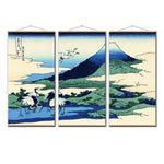 Japanese Ukiyoe Kanagawa Surf Canvas Scroll Poster Painting 