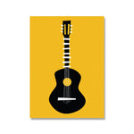 tableau piano sur fond jaune