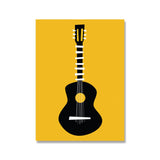 tableau piano sur fond jaune