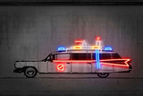 affiche voiture police abstraite
