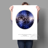 tableau affiche pluie d’étoile