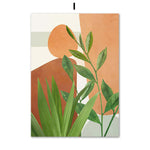 tableau feuilles fond beige