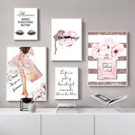 tableau tasse et fleurs rose