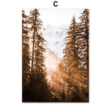 tableau foret nordique en automne