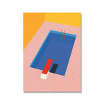 Affiche abstrait piscine