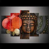 tableau statue de bouddha en or