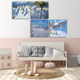 tableau personne qui font du sky