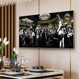 tableau peinture énorme groupe de musique