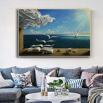 tableau livre en face de la mer