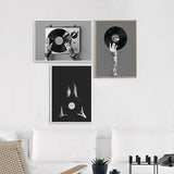 tableau vinyle noir