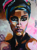 cadre femme noire graffiti