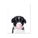 tableau chien bulle chewing gum