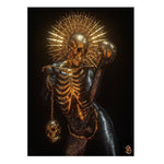 tableau squelette doré