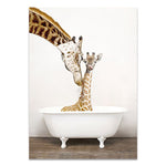 Cadre baignoire 2 girafes