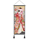 Affiche japonaise femme fleuri