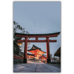 Affiche temple japonais dans la ville