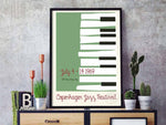tableau piano moderne vert