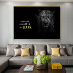 tableau affiche lion documentaire