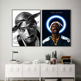tableau rappeur en noir et blanc
