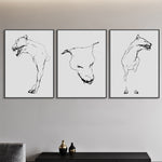 tableau chien minimaliste