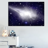 tableau moderne galaxie bleue
