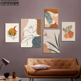 tableau abstrait pot de plante