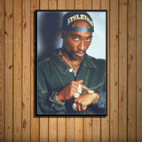 tableau Tupac Shakur sur fond noir